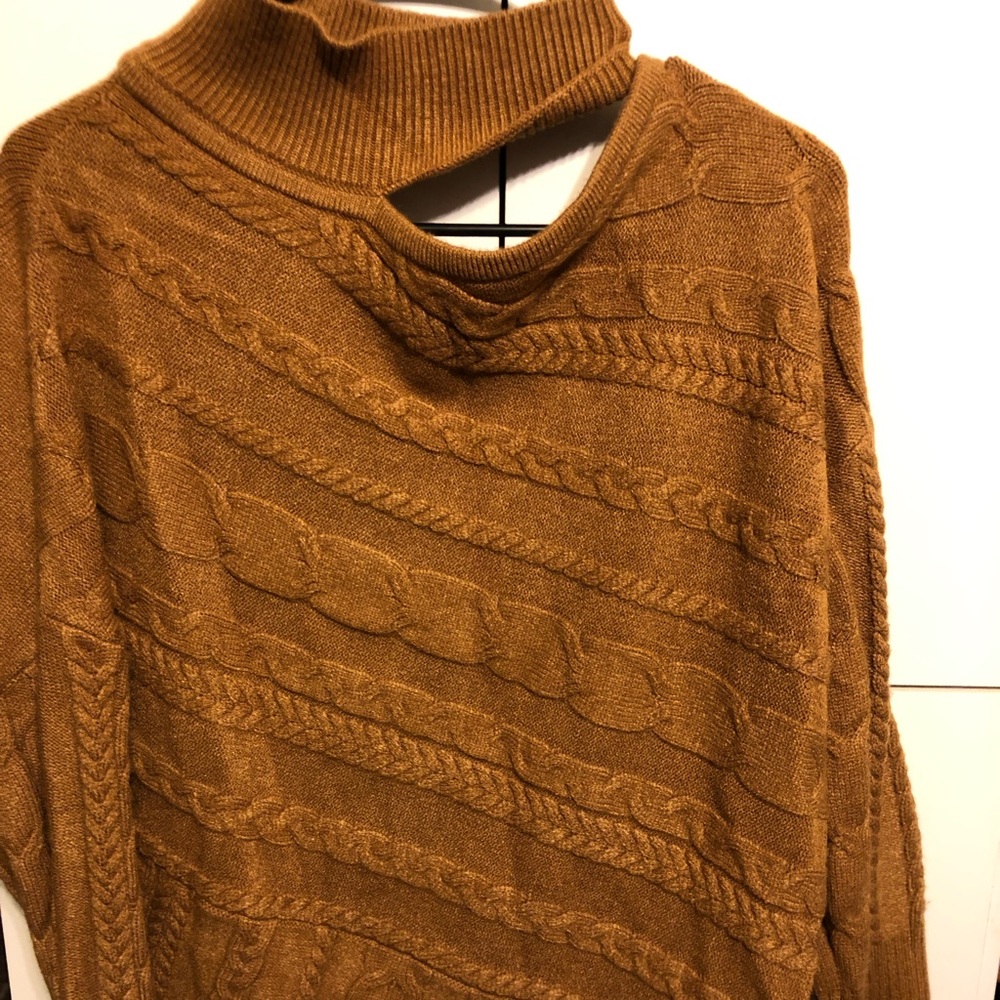 BNWOT Venus Asymmetrical Sweater Large Camel Beige Current Catalogs